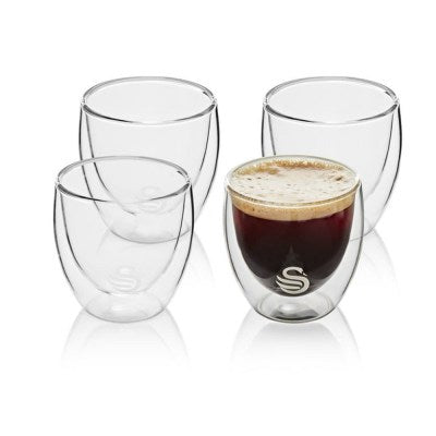 Swan Double Wall Espresso Glasses (Set of 4 - 100ml)