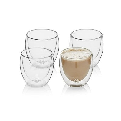 Swan Double Wall Espresso Glasses (Set of 4 - 250ml)