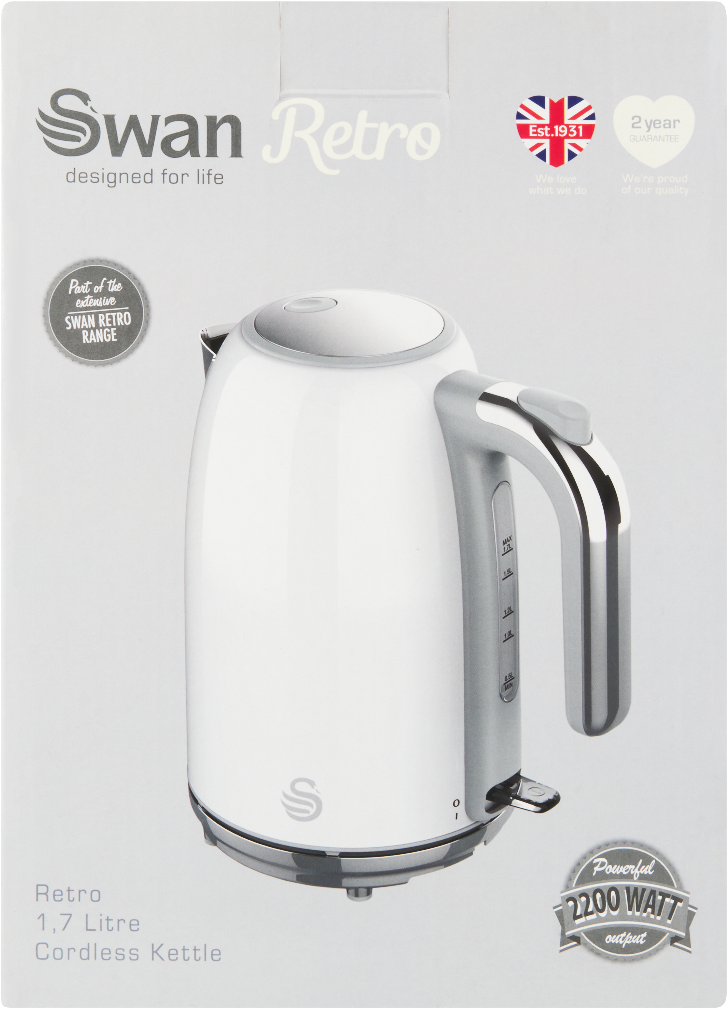 Swan Retro White Kettle