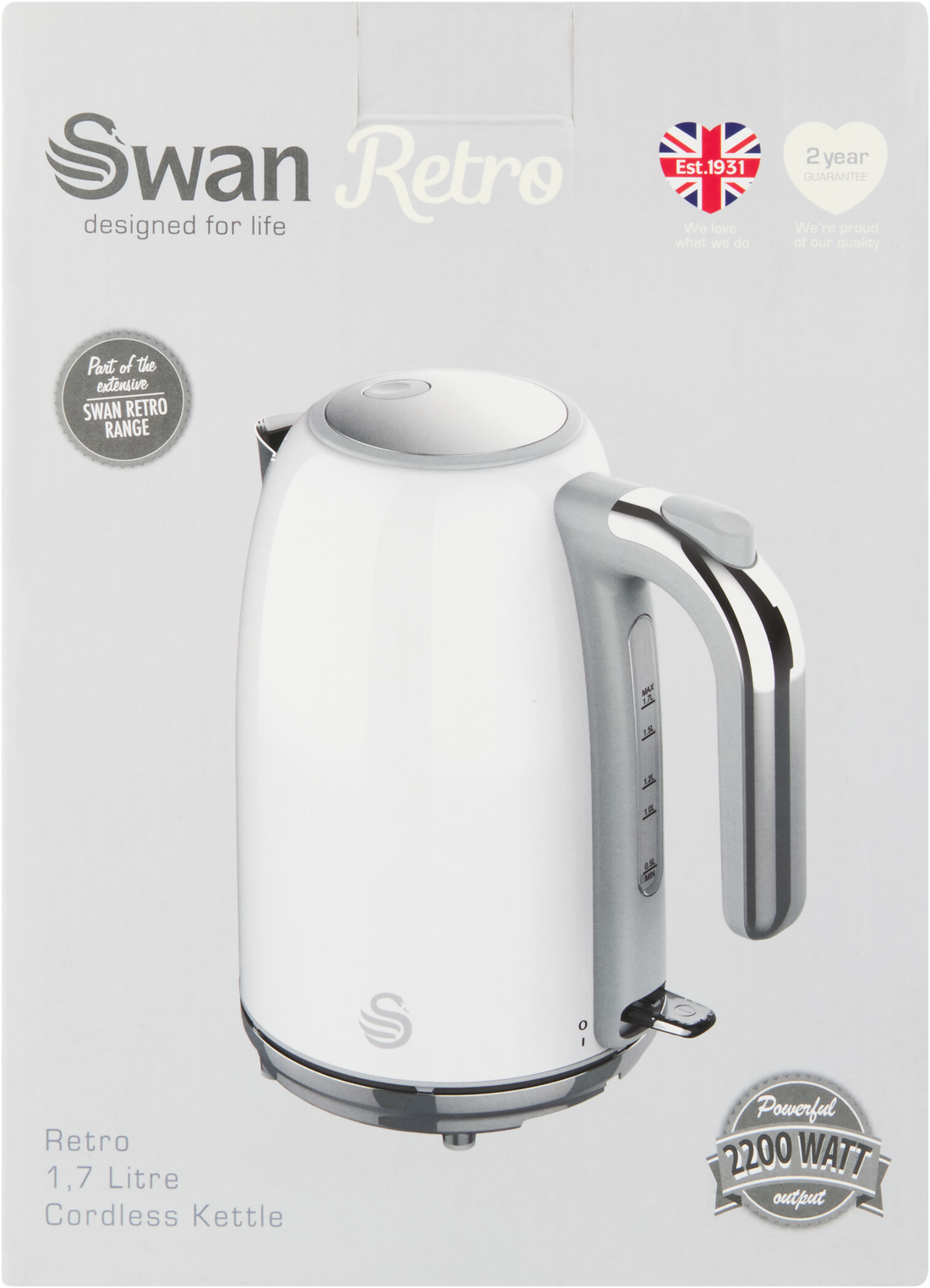 Swan Retro White Kettle