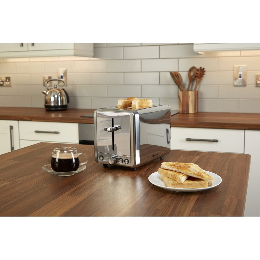 Classic 2 Slice Polished Stainless Steel Toaster