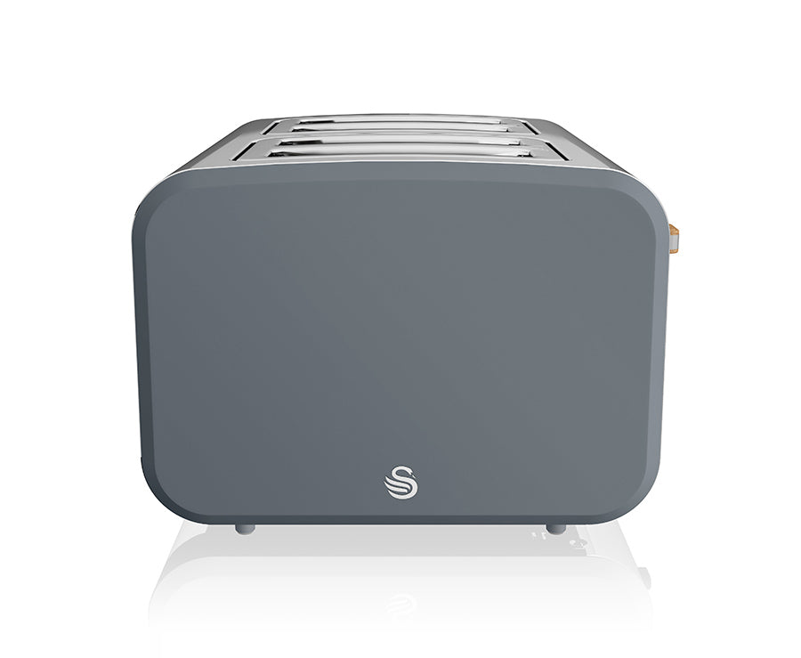 Nordic Slate Grey Cordless Kettle & 4 Slice Toaster