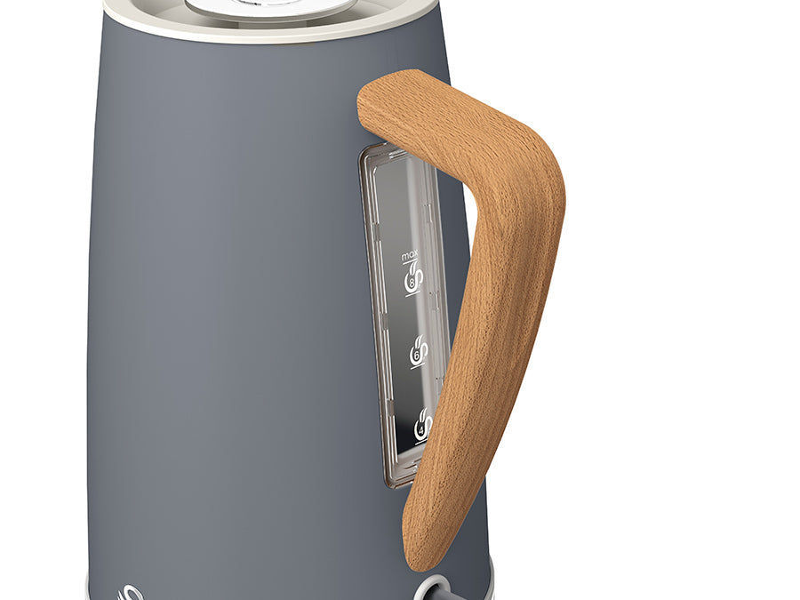 Nordic Slate Grey Cordless Kettle & 2 Slice Toaster