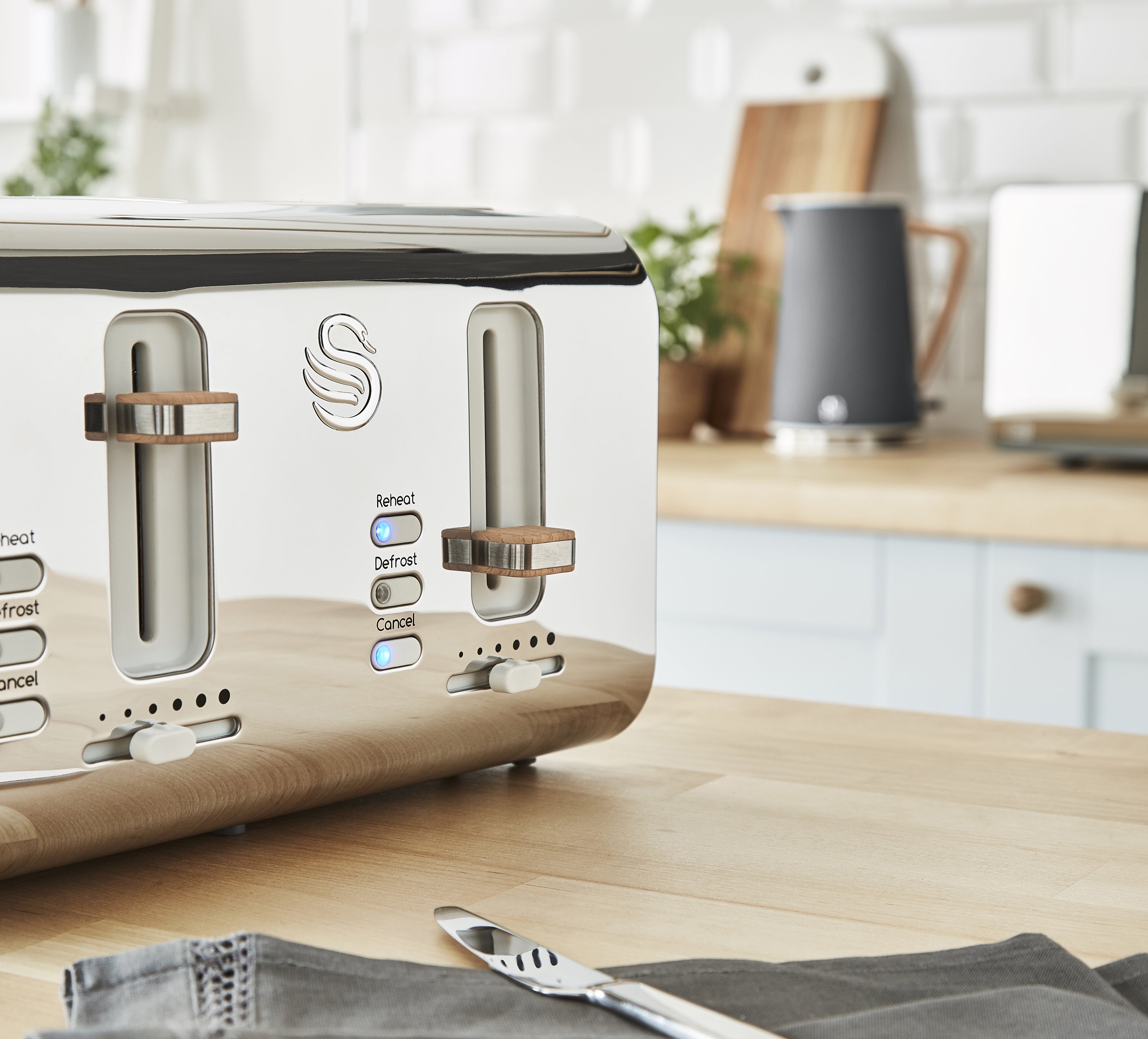 Nordic 4 Slice Slate Grey Toaster
