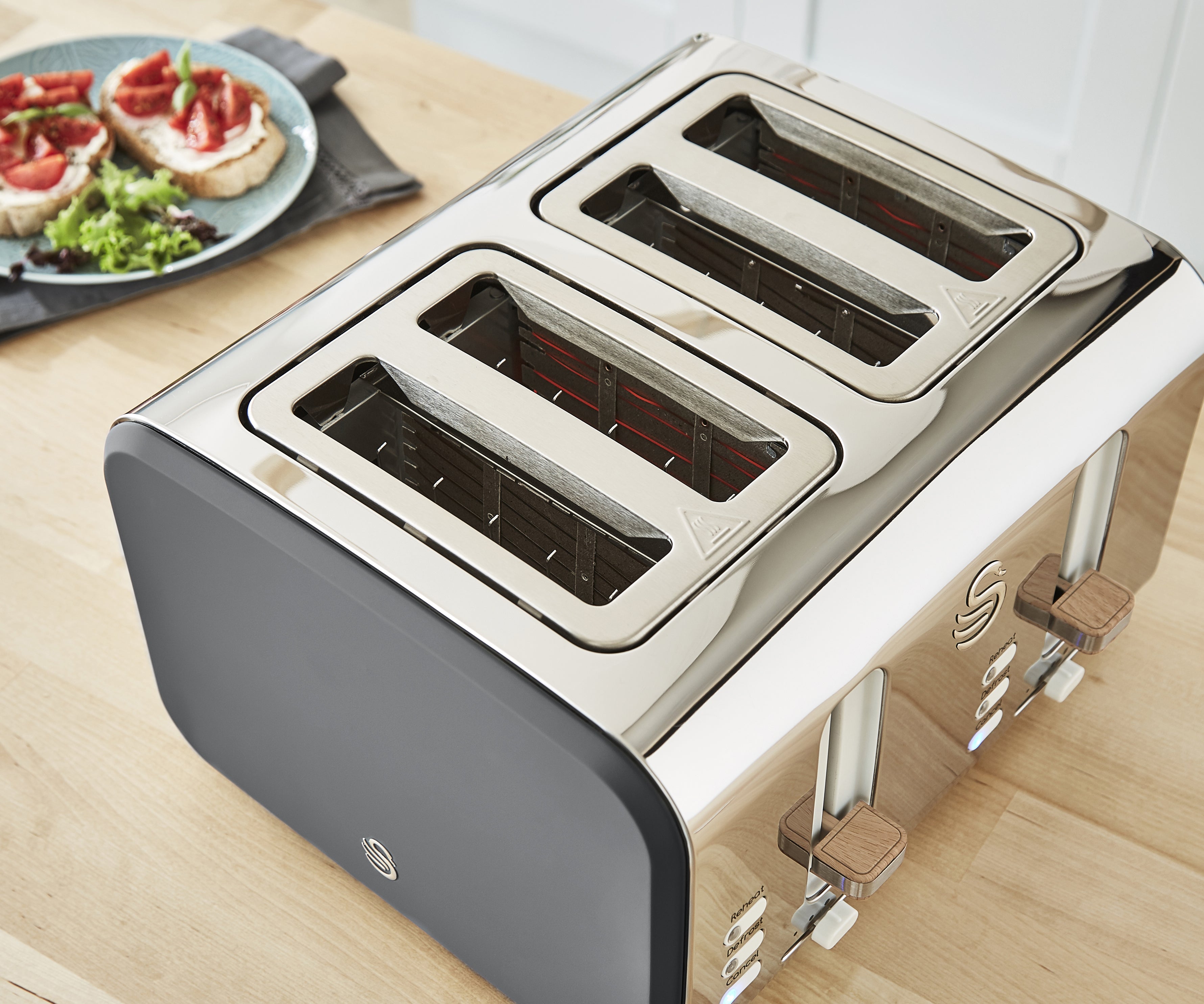 Nordic 4 Slice Slate Grey Toaster
