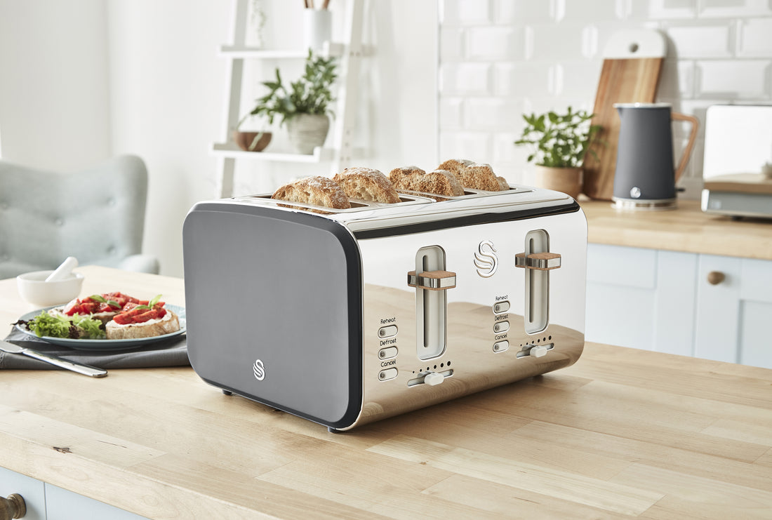 Nordic 4 Slice Slate Grey Toaster