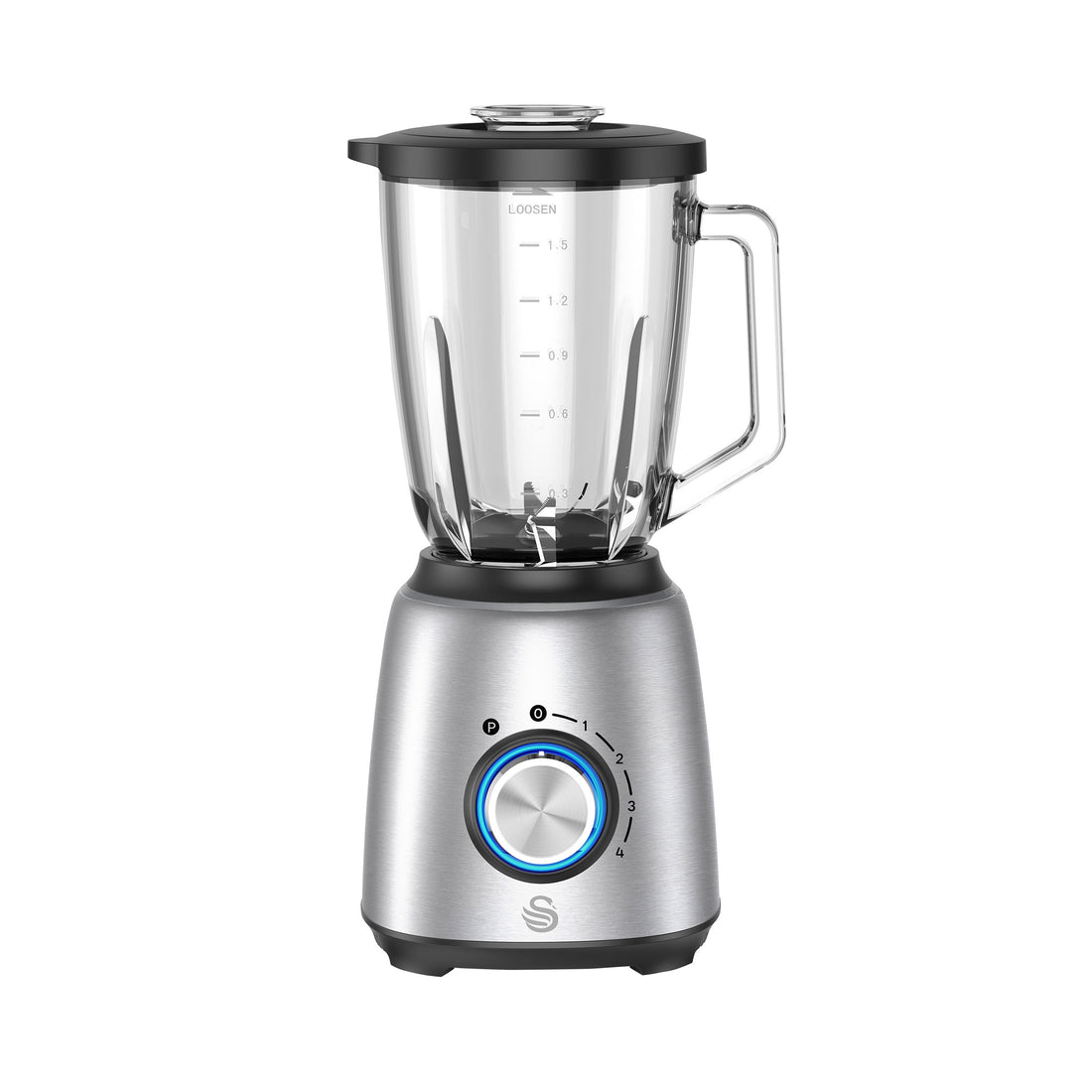 Swan 1,5 Litre Glass Jug Stainless Steel Blender
