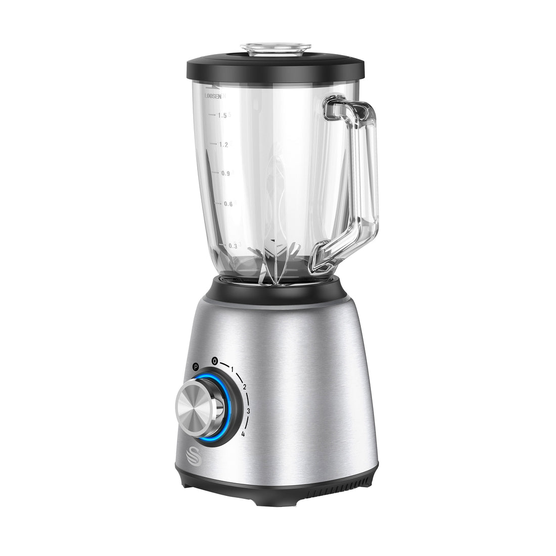 Swan 1,5 Litre Glass Jug Stainless Steel Blender
