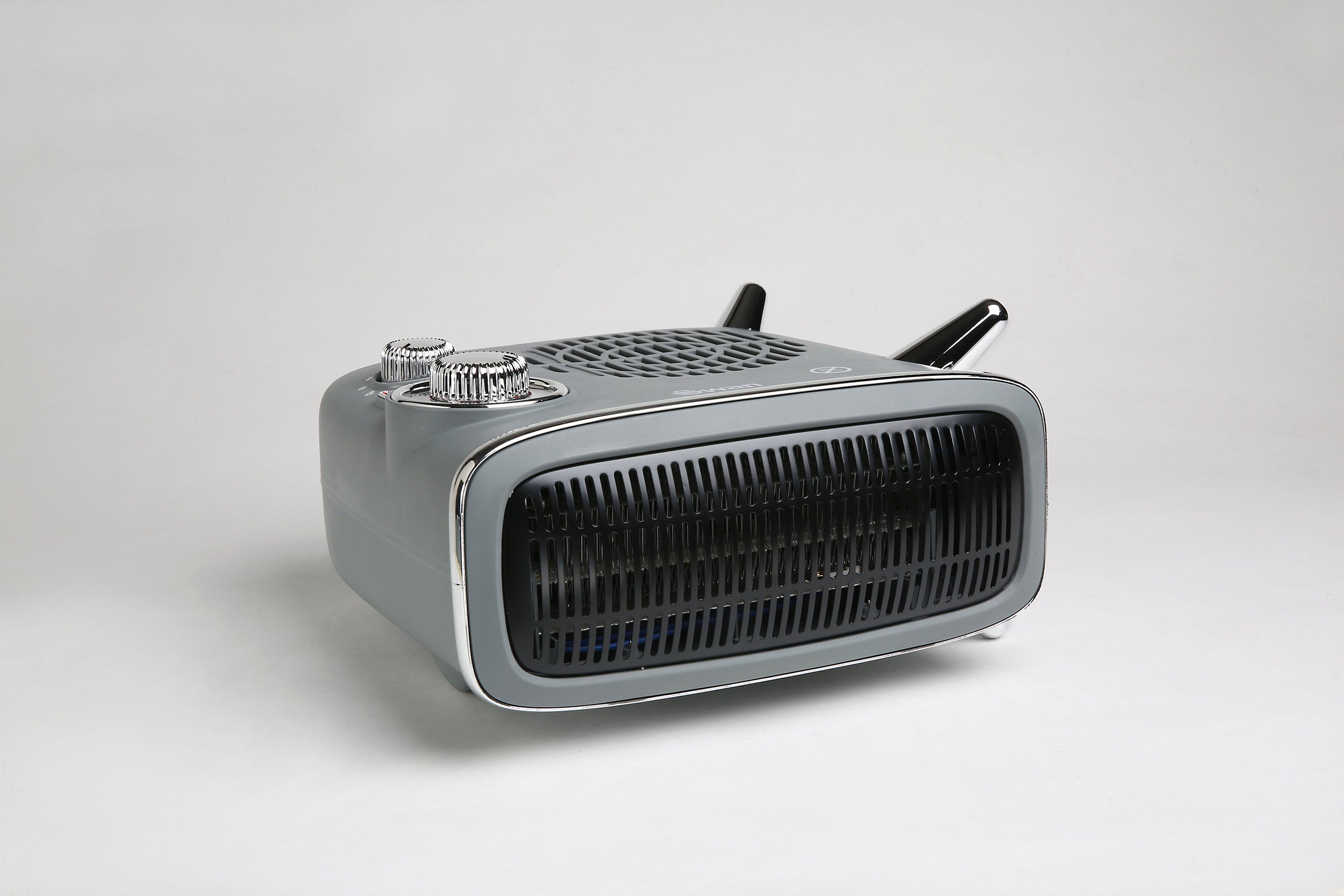 Swan Retro Grey Fan Heater