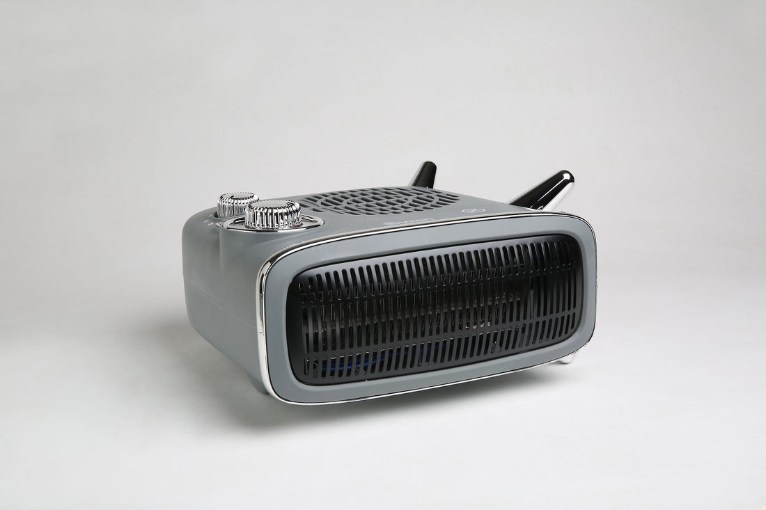 Swan Retro Grey Fan Heater