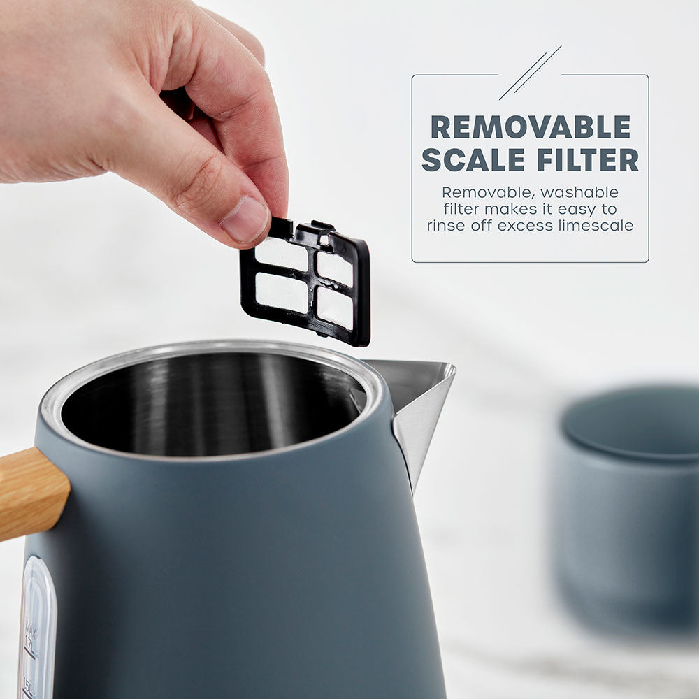 Fjord Grey Fast Boil 1,7 Litre Cordless Kettle
