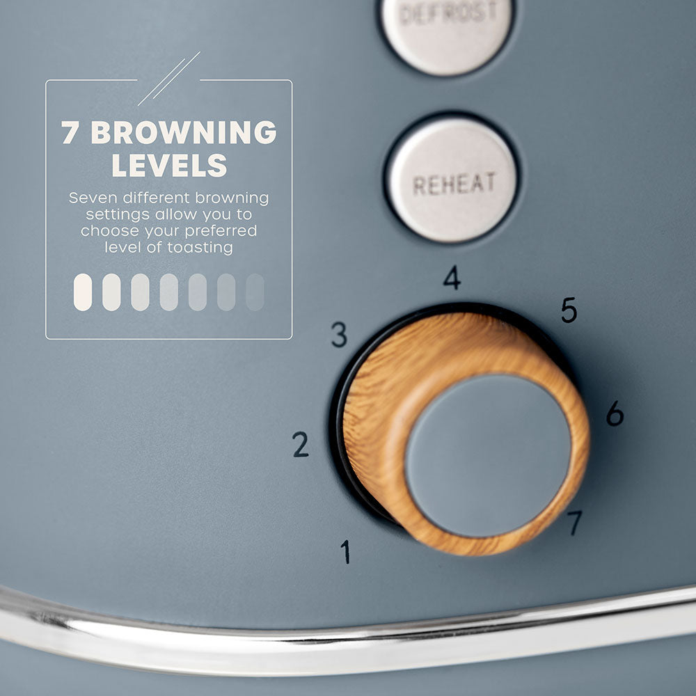 Fjord Grey 2 Slice Toaster