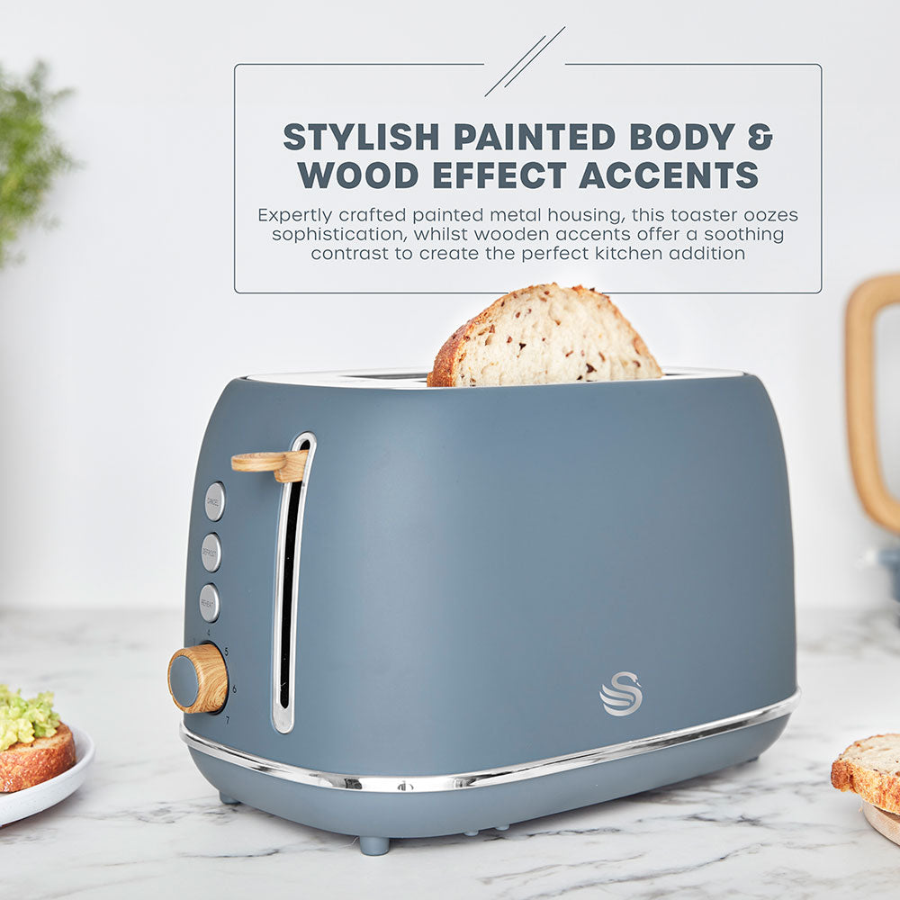 Fjord Grey 2 Slice Toaster