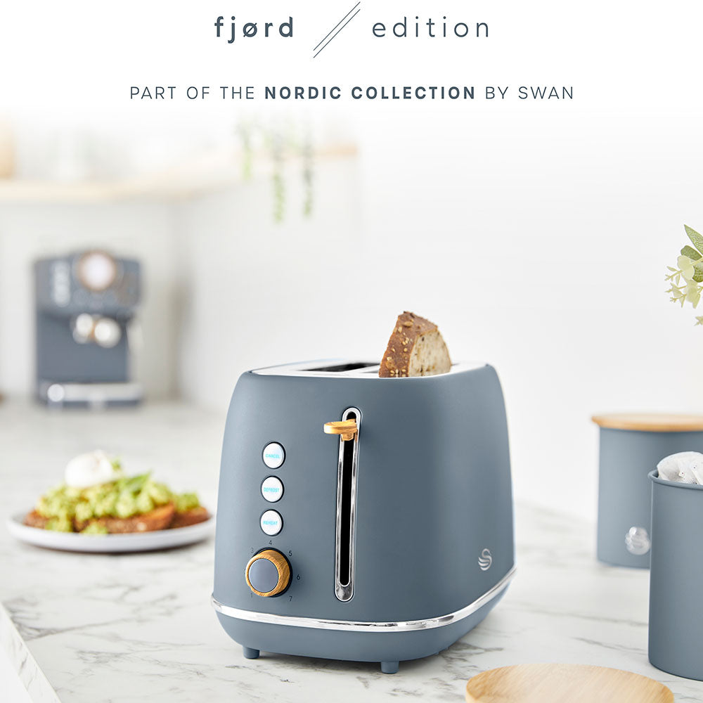 Fjord Grey 2 Slice Toaster