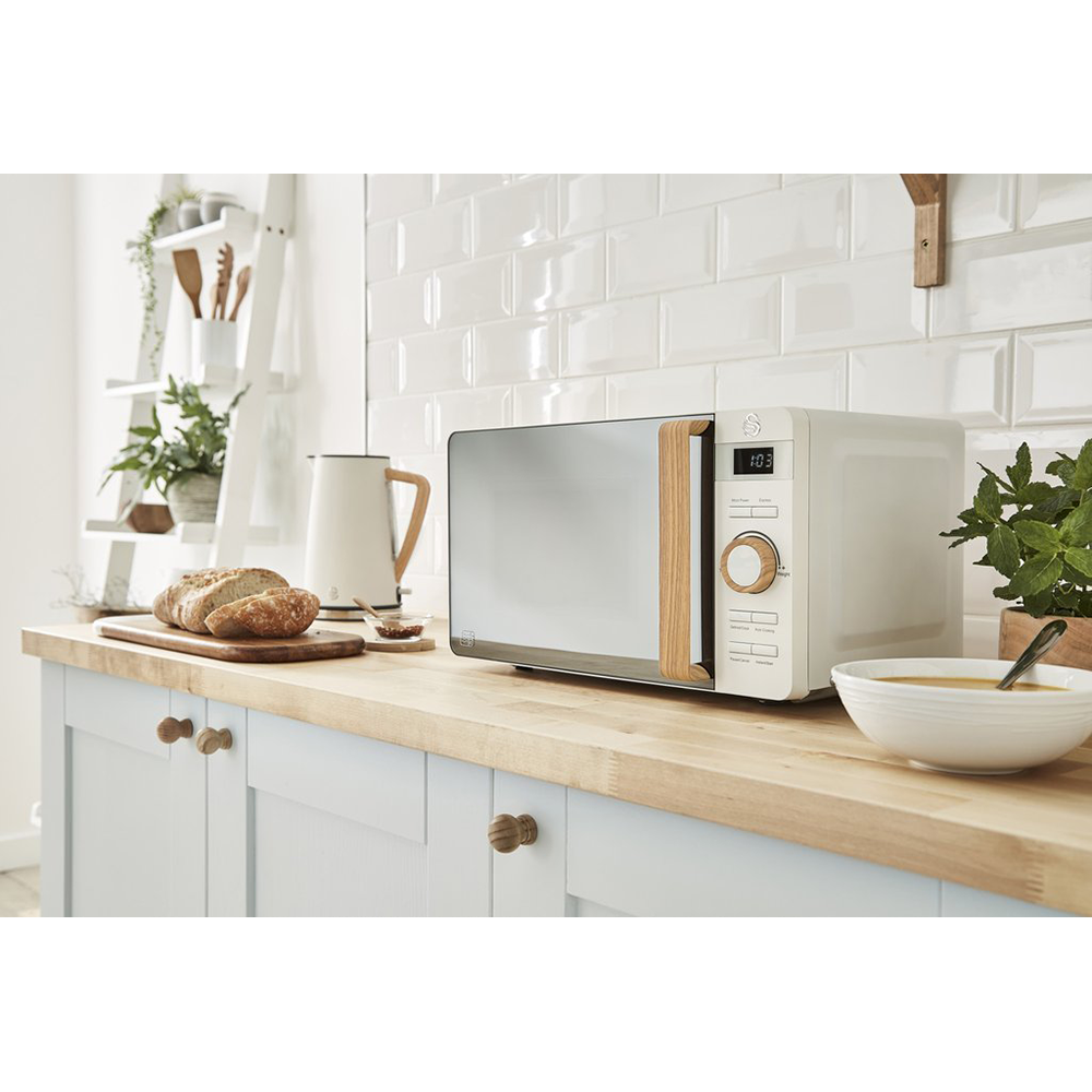 Nordic White 20 Litre Electronic Microwave Oven