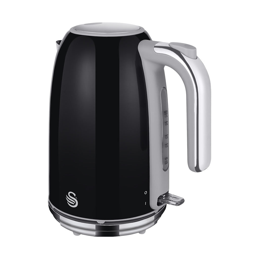 Swan Retro Glossy Black Kettle
