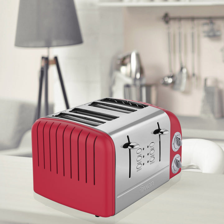4 Slice Retro Red Toaster