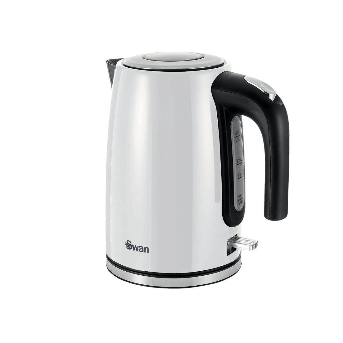 Swan Townhouse Stainless Steel Pearl White 1,7 Litre Jug Kettle
