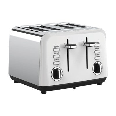 Swan Townhouse 4 Slice Pearl White Toaster