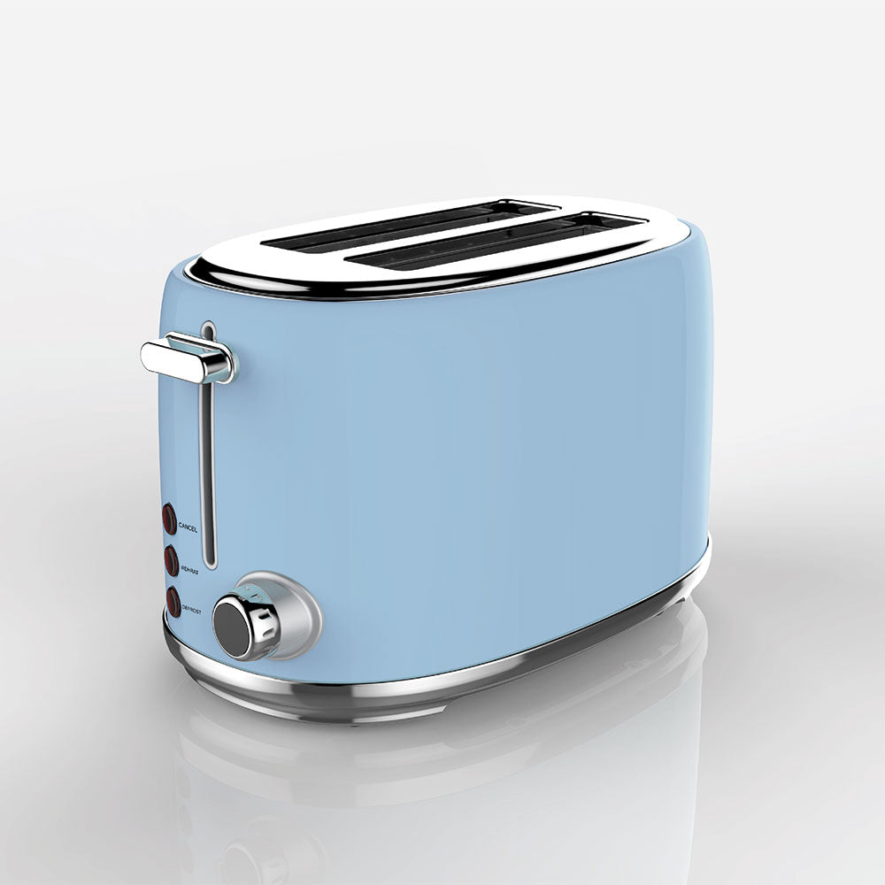 2 Slice Stainless Steel Blue Toaster