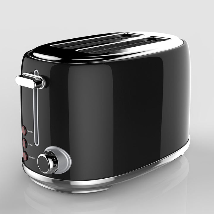 2 Slice Stainless Steel Black Toaster