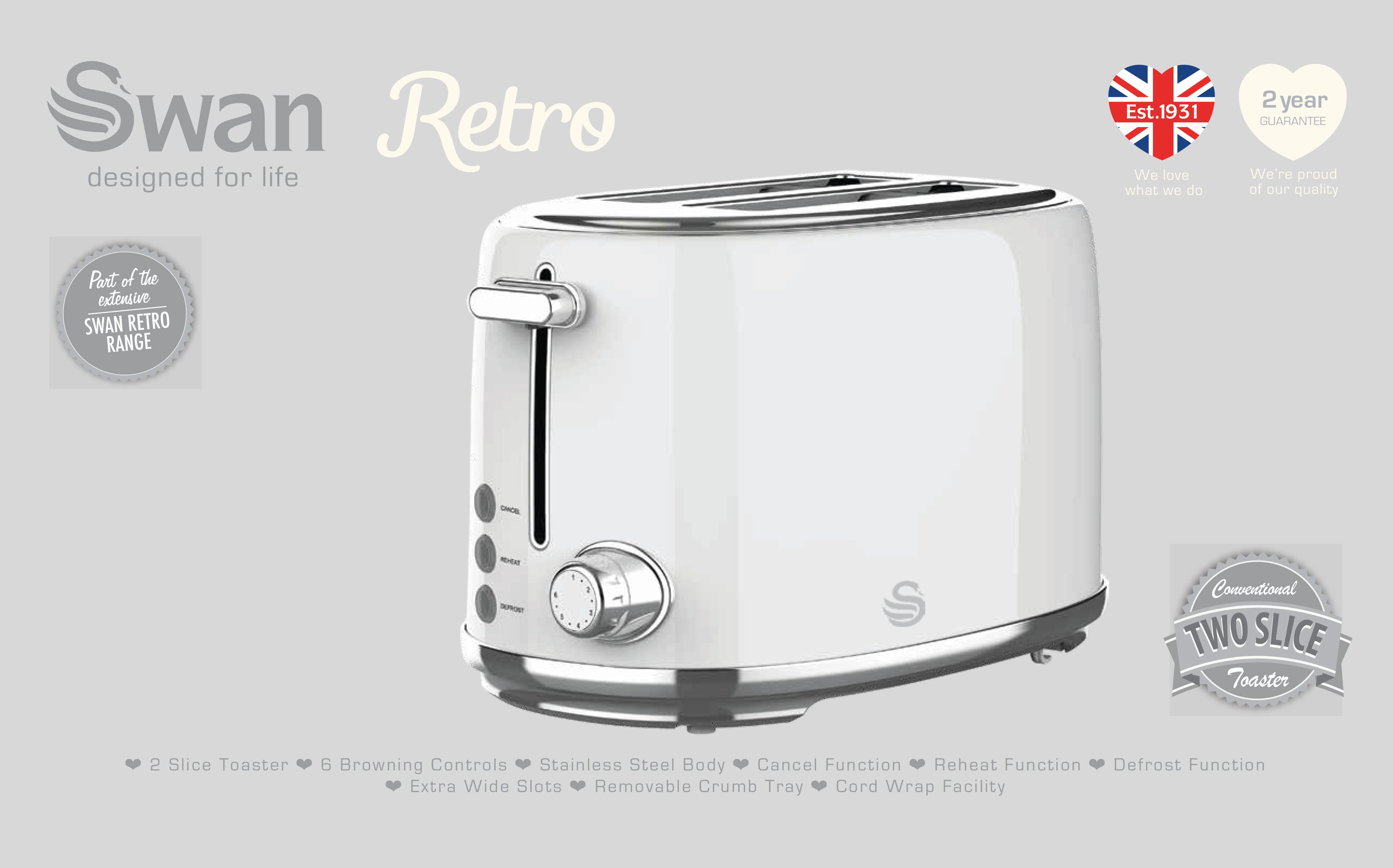 Pearl White kettle and Toaster pack