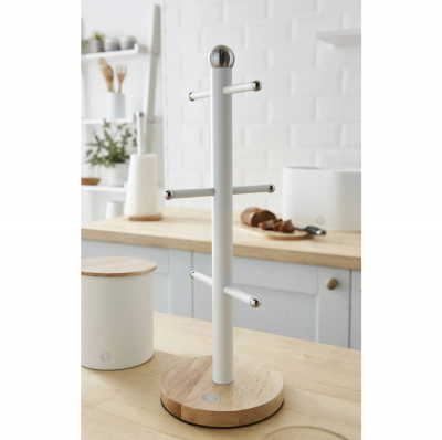 Swan 6 Cup Mug Tree - White
