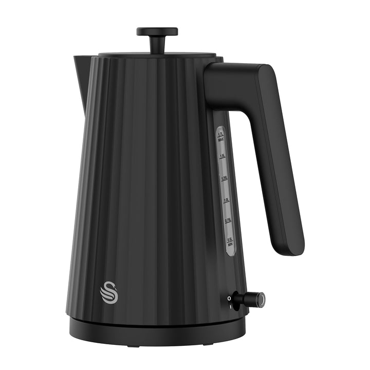 Swan Wave 1,7 Litre Cordless Kettle and 2 Slice Toaster Breakfast Pack Black