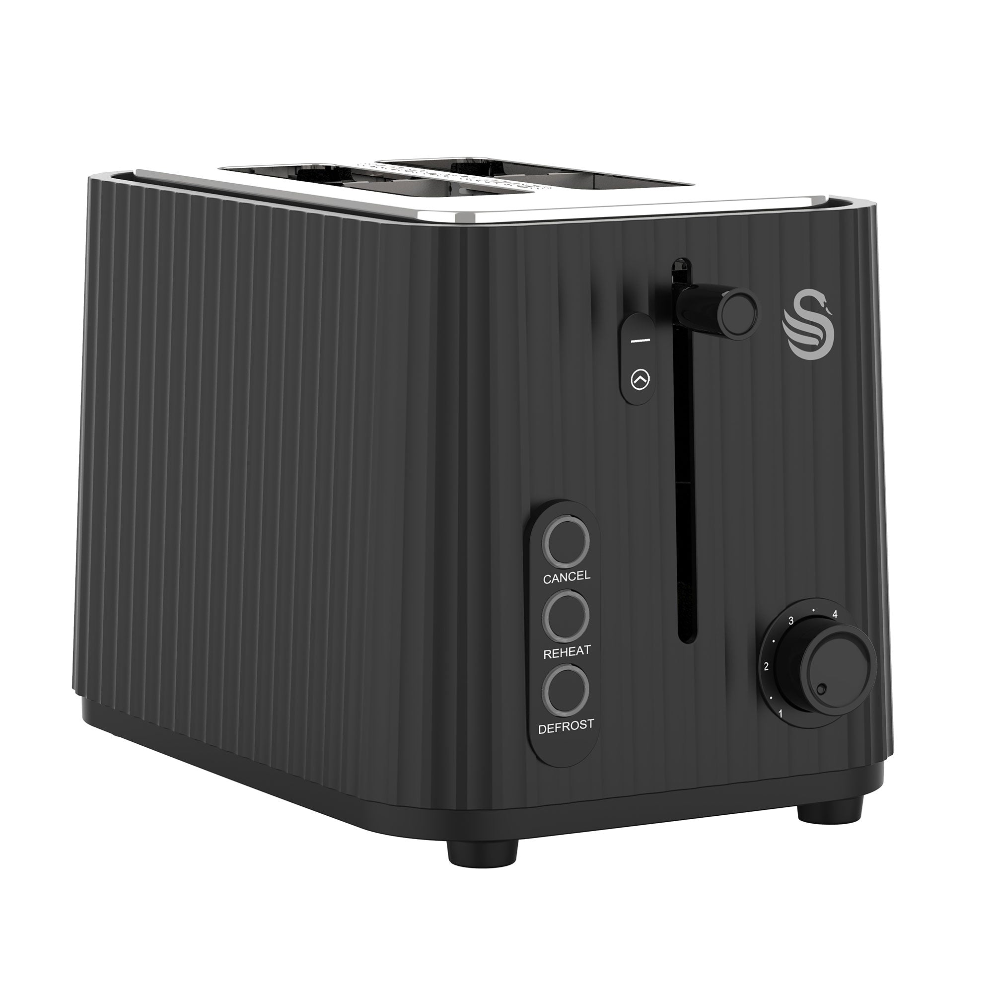 Swan Wave 1,7 Litre Cordless Kettle and 2 Slice Toaster Breakfast Pack Black