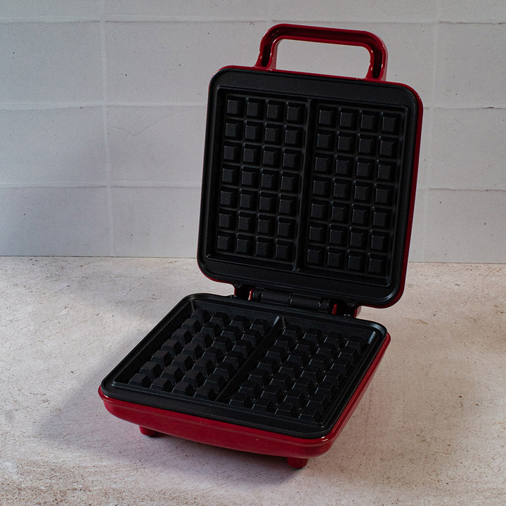 Retro Belgian Waffle Maker - Red
