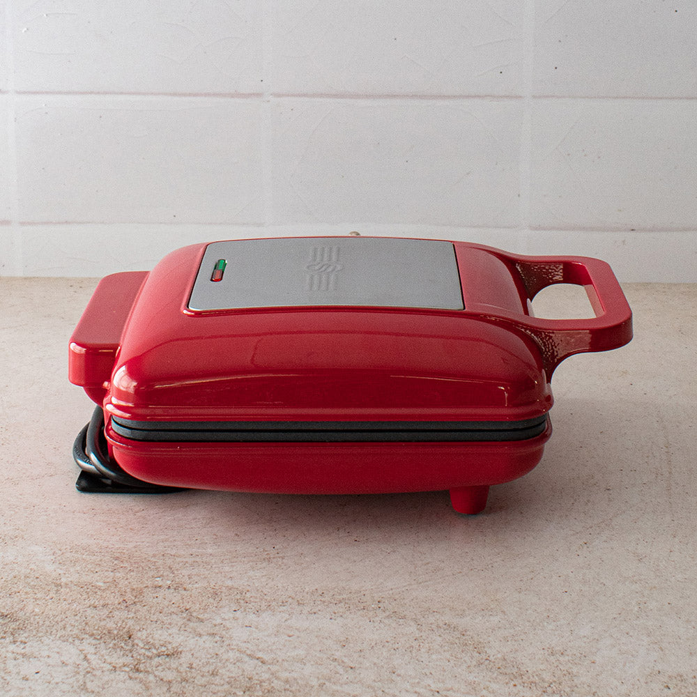 Retro Belgian Waffle Maker - Red