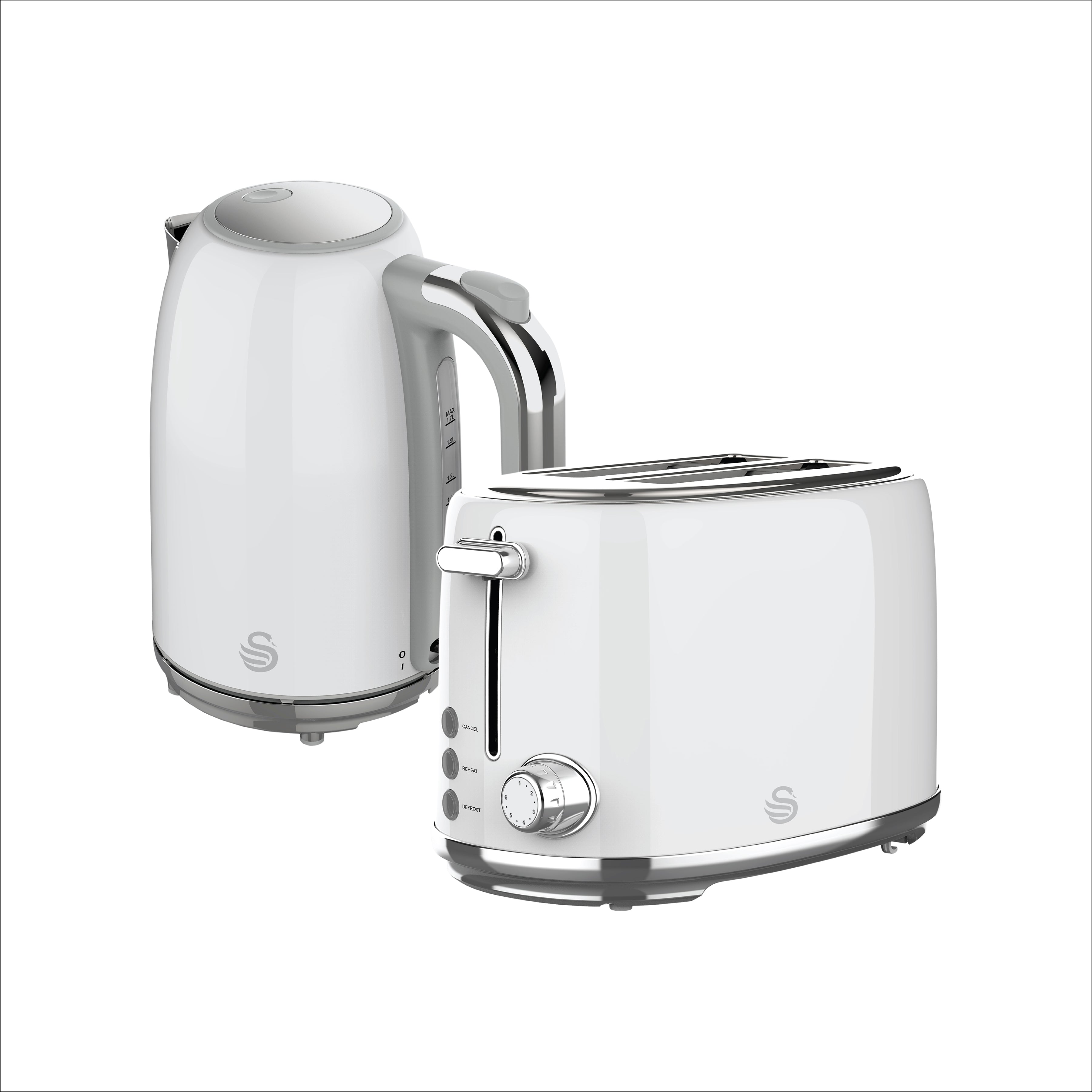 Pearl White kettle and Toaster pack